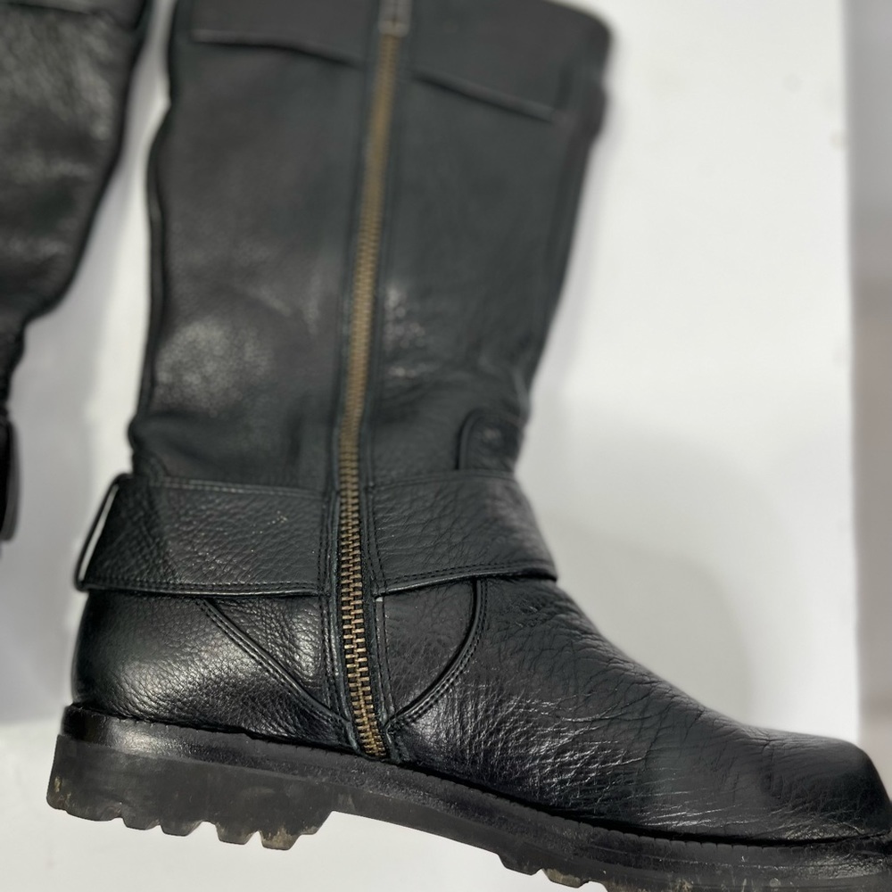 Black leather campus boots by Gentle Souls - Picture 3 of 12